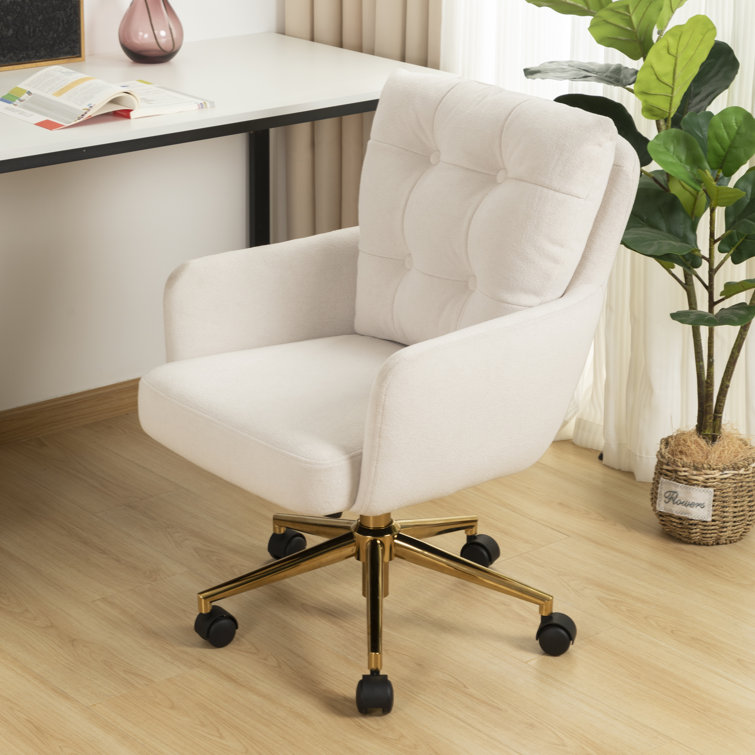Zareon Polyester Office Chair Mercer41 Upholstery Color Beige